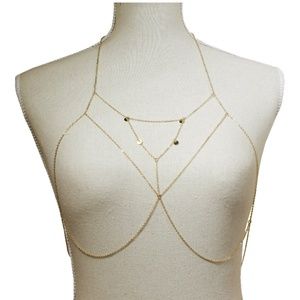 Gold Tone Body Chain
